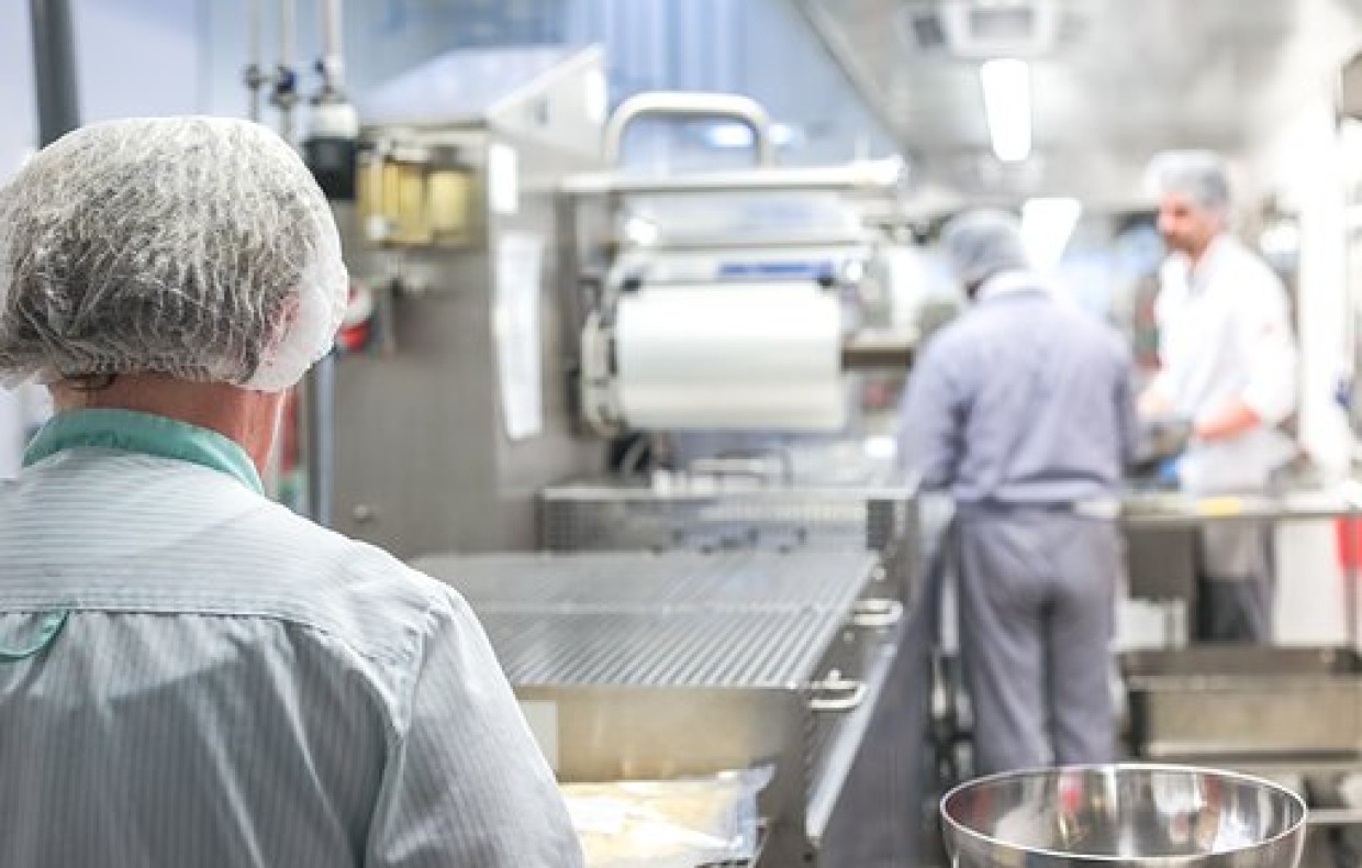 Travailleurs dans une cuisine institutionnelle